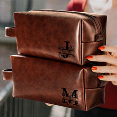 JSENGIFT personalized-name leather bag close-up highlighting name engraving and gift appeal
