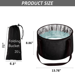 JSVSLTD foot bath basin folds compactly for travel and storage.