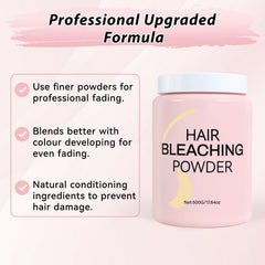 JUANCHI Hair Bleach Powder shaken into a smooth, uniform blend.
