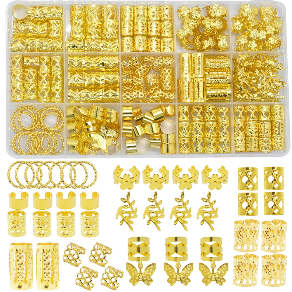 JUCCPUL 160pcs hair jewelry set for braids offers versatile styling options