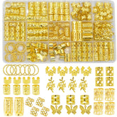 JUCCPUL 160pcs hair jewelry set for braids offers versatile styling options