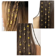 JUCCPUL gold braid charm hoop provides lightweight accent for dreadlocks