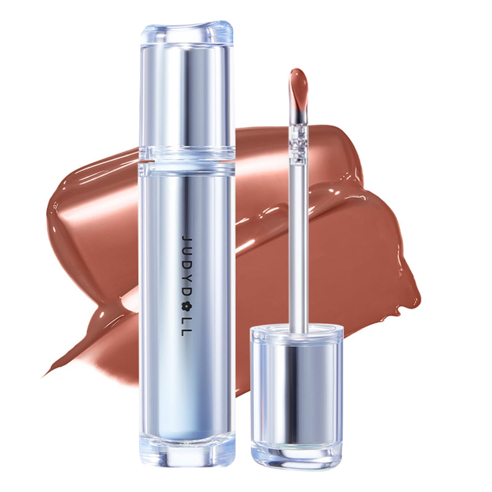 Judydoll Ice Watery Lip Gloss bottle closeup with glossy finish and vibrant color