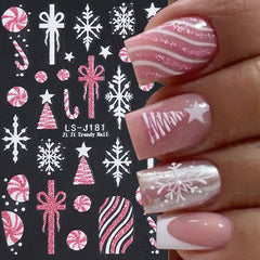 Juggssa Christmas nail stickers 3d snowman add cute, dimensional accents to holiday nails.