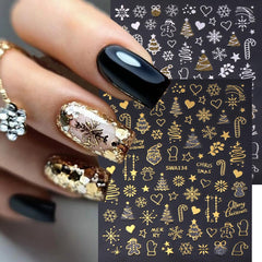 juggssa christmas nail stickers christmas-tree design adds festive flair to nails