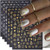 juggssa christmas nail stickers winter snowflake for festive nails and easy seasonal manicure