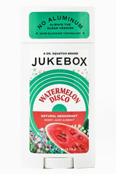 JUKEBOX Watermelon Disco deodorant tube ready for quick application and fresh scent.