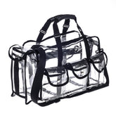 Jula Vance clear PVC makeup kit organizer front view for quick access to essentials