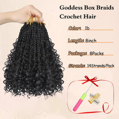 Julen Goddess Box Braids 8-pack packaging shows organized, ready-to-use kit.
