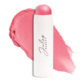 Julep Skip The Brush Peony Pink cream-to-powder blush stick close-up showing easy application