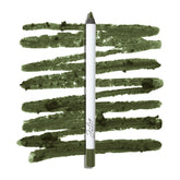 Julep When Pencil Met Gel camo green matte pencil swatch shows precise color payoff.