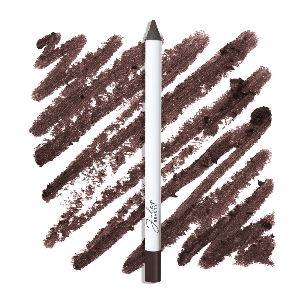 Julep When Pencil Met Gel eyeliner in Chocolate Brown Shimmer close-up showing precise definition.