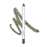 Julep When Pencil Met Gel Seaglass Green Matte swatches show waterproof longwear color