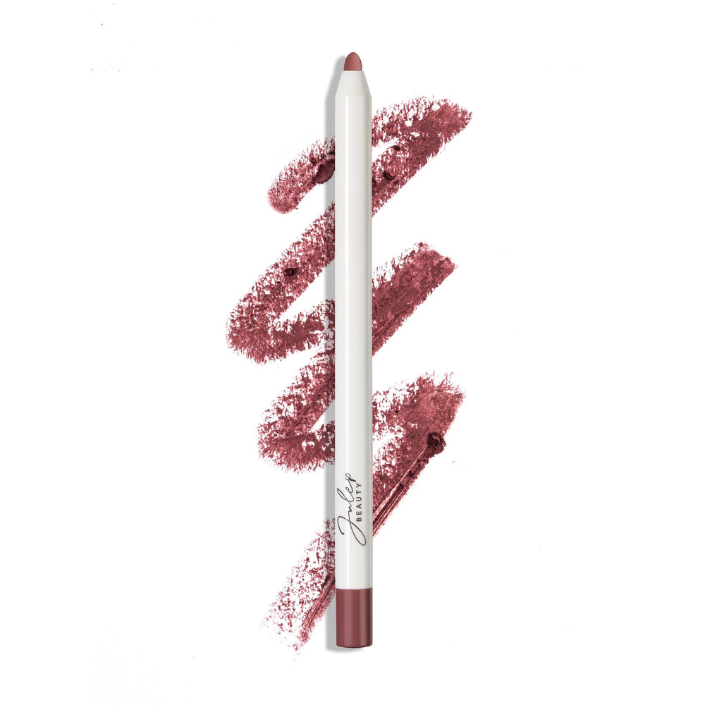 Julep lip liner Antique Rose twist demonstrates easy retractable design for quick definition.