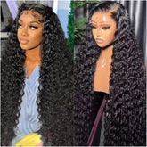 Jumida water wave lace front wig 30 inch showing natural movement and shine