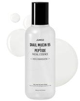 JUMISO Snail Mucin 95 + Peptide Essence bottle closeup for hydrating skin.