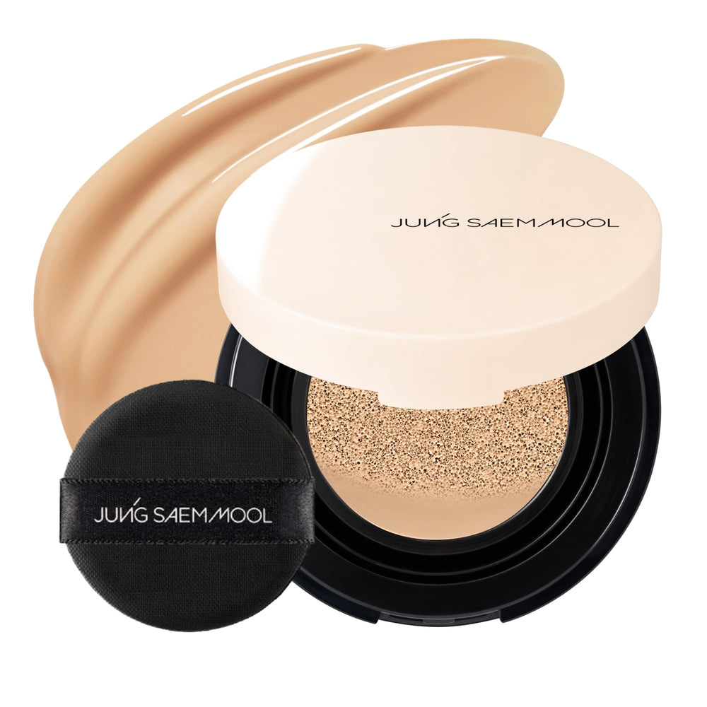 Jung Saem Mool mini cushion bottle shows natural radiant finish and buildable coverage.