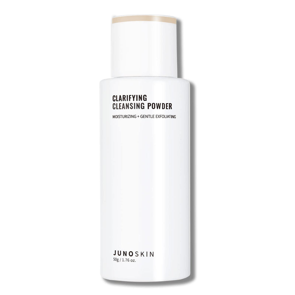 JUNO & Co. exfoliating face wash packaging signals gentle, sensitive-skin friendly formula.