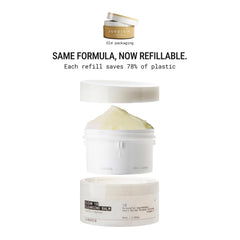 JUNO & Co. JADE Clean10 balm warmed between hands for cleansing.
