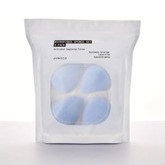 JUNO & Co Microfiber Makeup Sponge Set shows soft texture for smooth, even coverage.