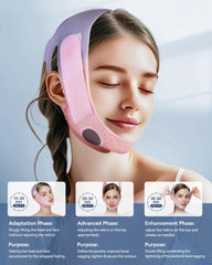 JUSMORE V-Line Sculpting Mask 3D-fit shows snug fit for comfortable long sessions