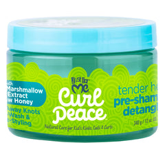 Just For Me Curl Peace detangler being dispensed for smooth pre-wash application.