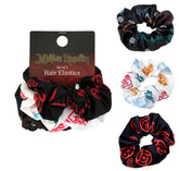 JUST FUNKY Jujutsu Kaisen scrunchies pack 3 delivers satin softness and secure all-day hold.