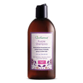 Just Nutritive Purple Shampoo bottle-front shows sulfate-free formula for cooler tones.