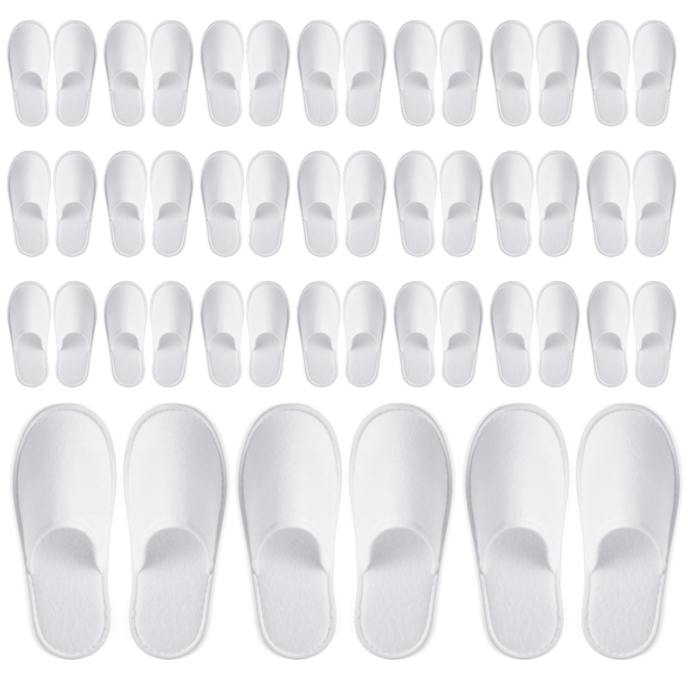 Juvale disposable slippers pack 24 white, wide-angle view for hotels and spas