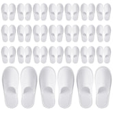 Juvale disposable slippers pack 24 white, wide-angle view for hotels and spas