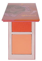 Juvia's Place Blushed Duo Volume6 palette closeup showing two complementary shades for radiant cheeks.