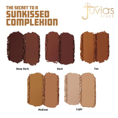 Juvia's Place Bronzed Duo compact front view with soft matte finish