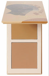 Juvia's Place Bronzed Duo Medium soft matte bronzer swatch for defined, sun-kissed contours.