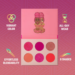Juvia's Place The Sweet Pinks matte shades highlight versatile daytime or evening looks.