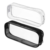 Juxiamal clear case with zipper front view for quick item identification during travel.