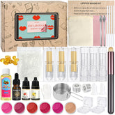 JUYRLE lipstick making kit box opened showing pigments and tools for DIY lip color ideas