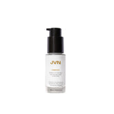 JVN Complete Blowout Styling Milk bottle front, travel-size silicone-free heat protectant for on-the-go styling.