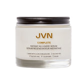 JVN Complete Instant Recovery Hair Serum bottle showing frizz control and heat protection in a sleek finish