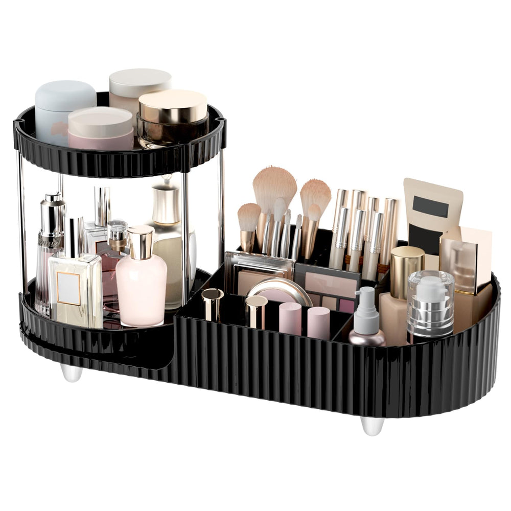 Jywantful makeup organizer with 360 rotating tray for easy access and clutter-free vanity