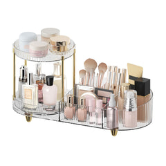 Jywantful makeup organizer rotating tray keeps cosmetics within easy reach