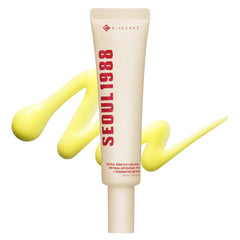 K-SECRET SEOUL 1988 eye cream jar closeup showing creamy texture for gentle night routine.