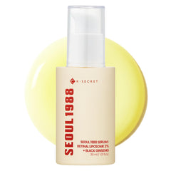 K-SECRET Seoul 1988 Retinal Serum bottle closeup for smoother skin texture