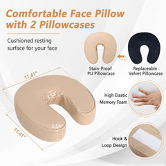 KAAMOS adjustable face cradle height adapts to mattress thickness