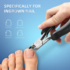 Kaasage nail clipper ergonomic grip supports one handed use and slip resistance.