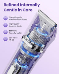 Kabowa bikini-trimmer nose trim shows safe nose hair management with gentle blades.