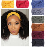 Kachanaa 8-pack wide non-slip headband closeup shows secure grip for active workouts