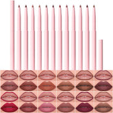 Kaely lip liner set 12 colors swatch for defined, versatile lip looks.