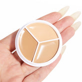 Kaely Tri Color Pot Concealer palette with three correcting shades for versatile complexion correction