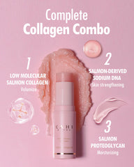KAHI Wrinkle Bounce Multi Balm Stick application closeup shows smooth, hydrated texture with lift potential.