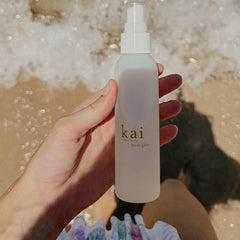 Kai Body Glow Rose pump in use delivering lightweight hydration